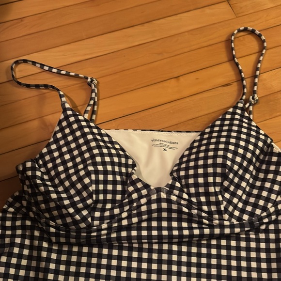 Vineyard vines Swim one piece underwire gingham size XL - Picture 5 of 6